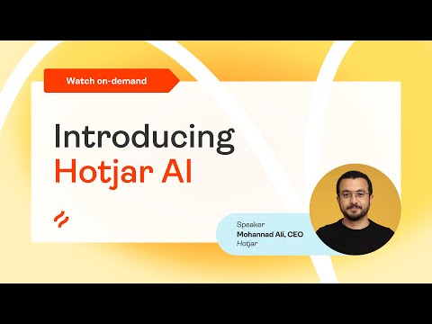 Webinar: Introducing Hotjar AI, featuring our CEO