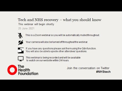 Webinar: Tech and NHS recovery - what you should know