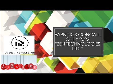 ZENTEC #Zen Technologies Ltd.#Earnings Results ConCall Q1 FY_2022